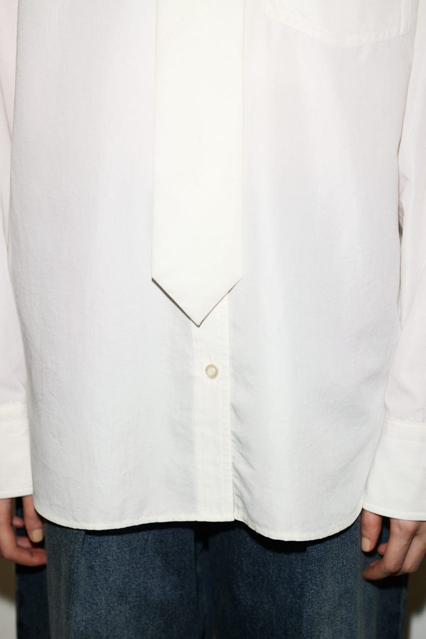 【THROW】TIE PK シャツ O/WHT FREE