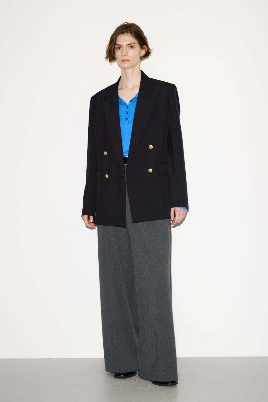 【AW PRE ORDER 第2弾】【THROW】PEAKED LAPEL TAILOR ジャケット BLK FREE