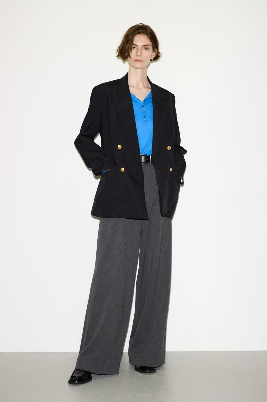 【AW PRE ORDER 第2弾】【THROW】PEAKED LAPEL TAILOR ジャケット BLK FREE