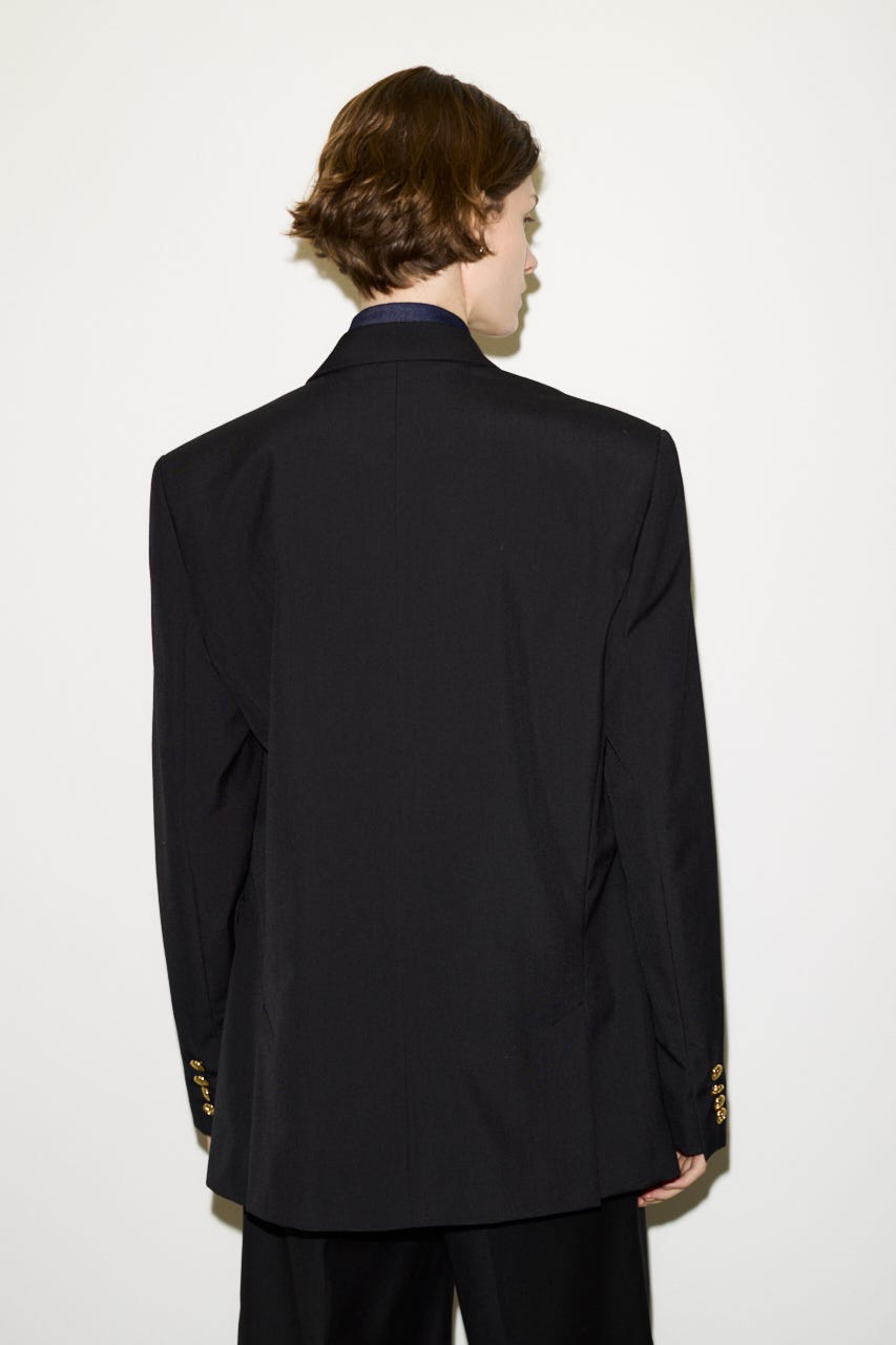 【AW PRE ORDER 第2弾】【THROW】PEAKED LAPEL TAILOR ジャケット BLK FREE
