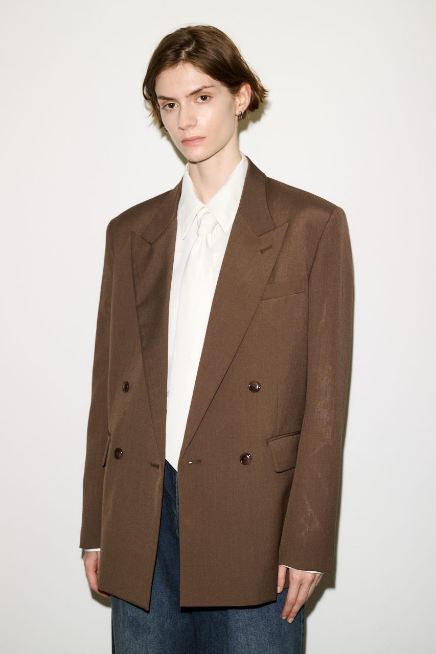 【AW PRE ORDER 第2弾】【THROW】PEAKED LAPEL TAILOR ジャケット BRN FREE