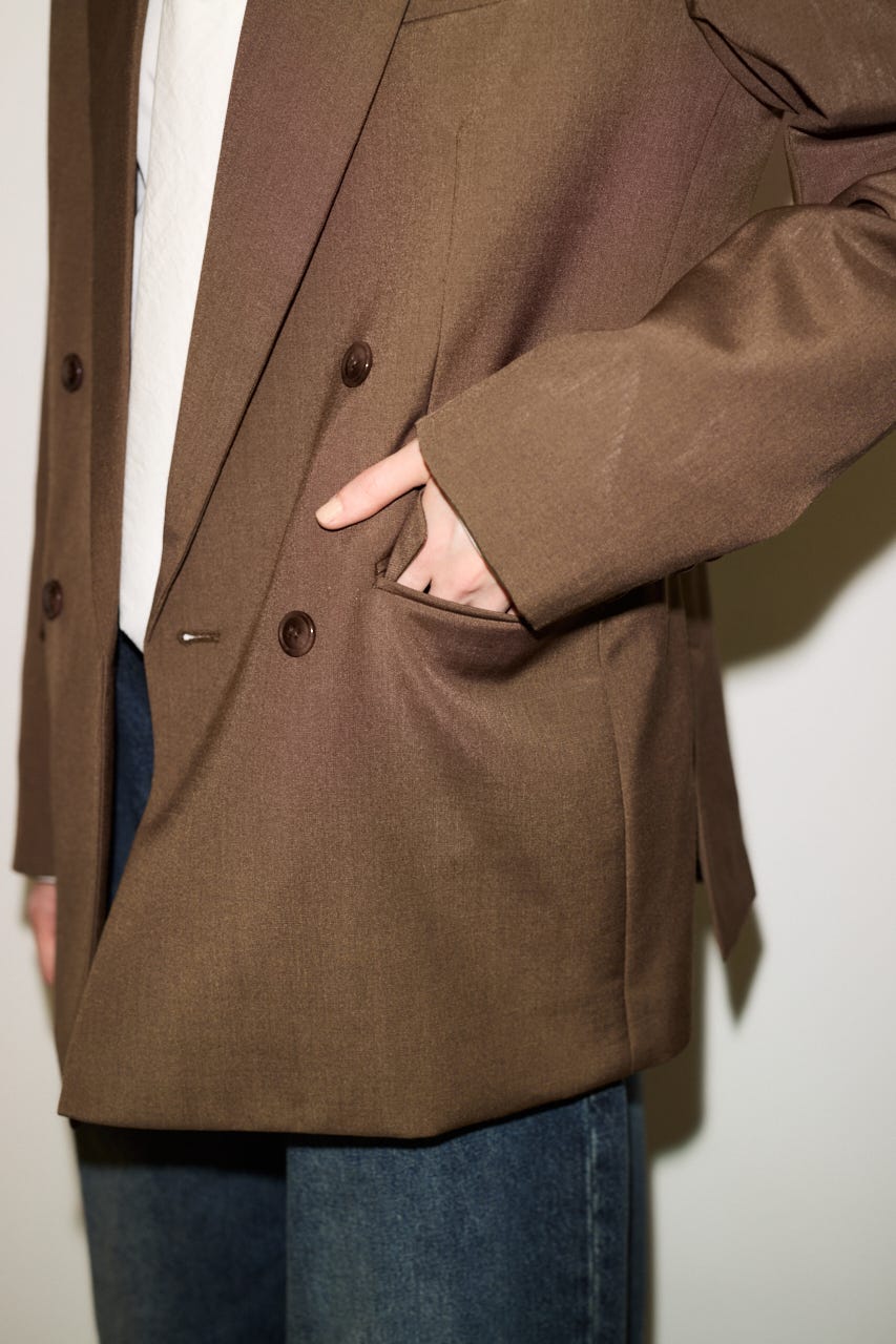 【AW PRE ORDER 第2弾】【THROW】PEAKED LAPEL TAILOR ジャケット BRN FREE
