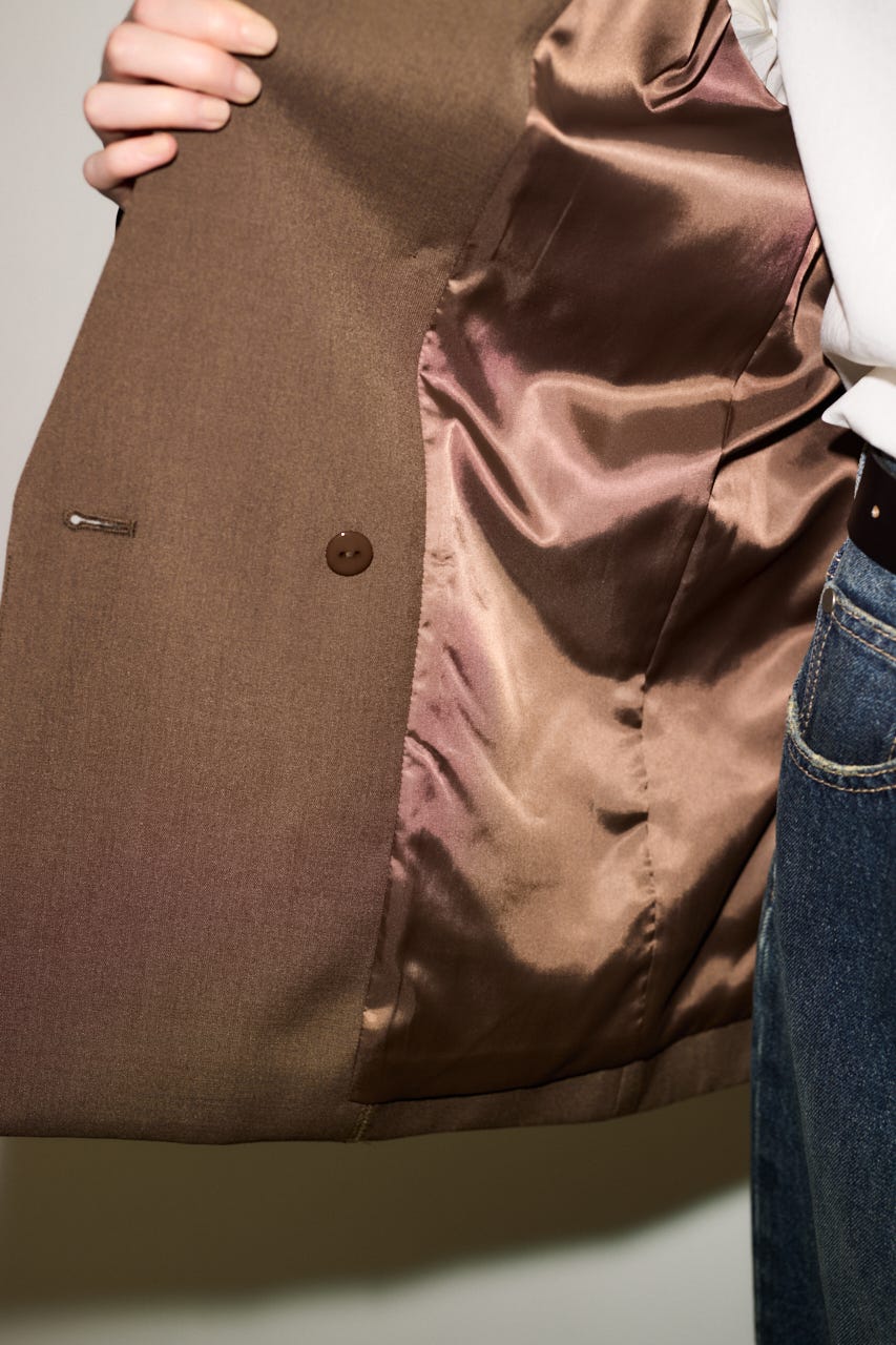【AW PRE ORDER 第2弾】【THROW】PEAKED LAPEL TAILOR ジャケット BRN FREE