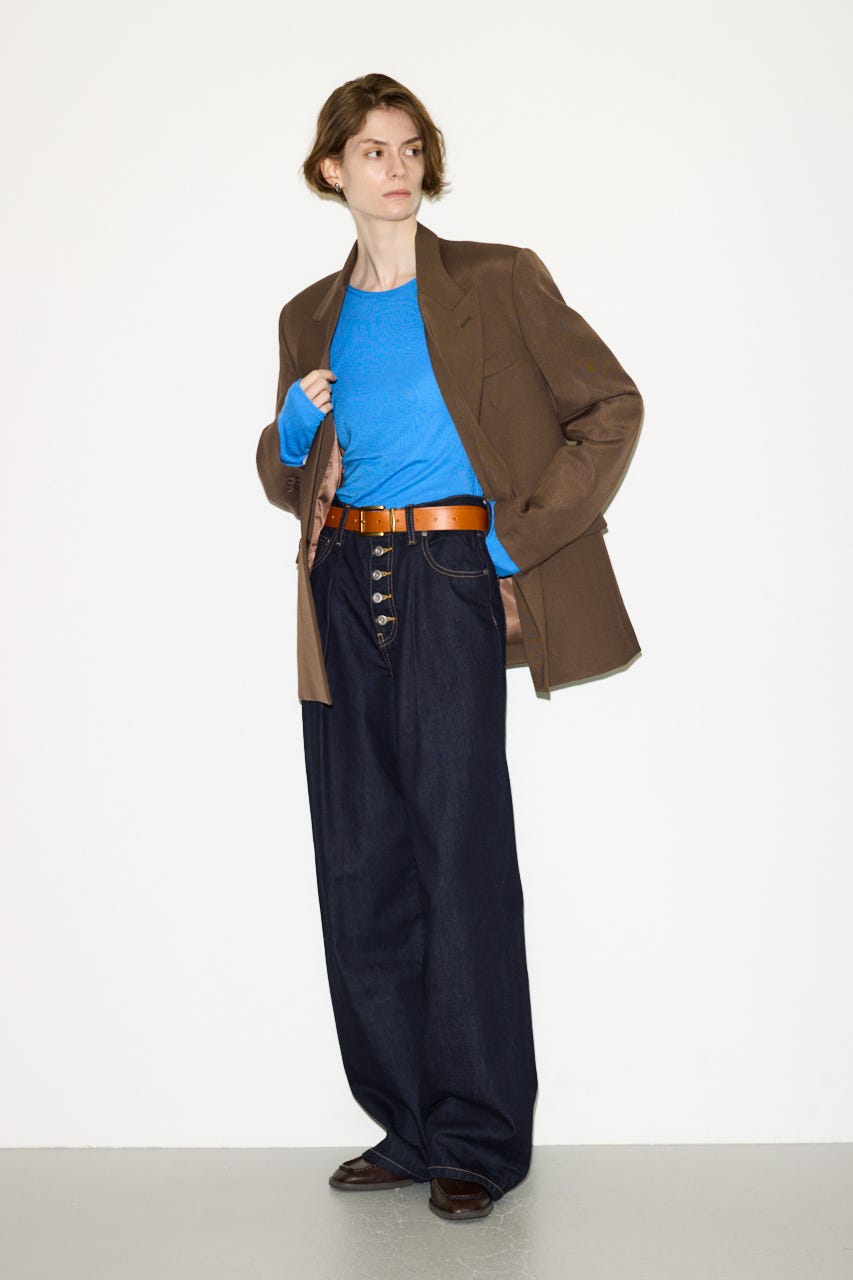 【AW PRE ORDER 第2弾】【THROW】PEAKED LAPEL TAILOR ジャケット BRN FREE
