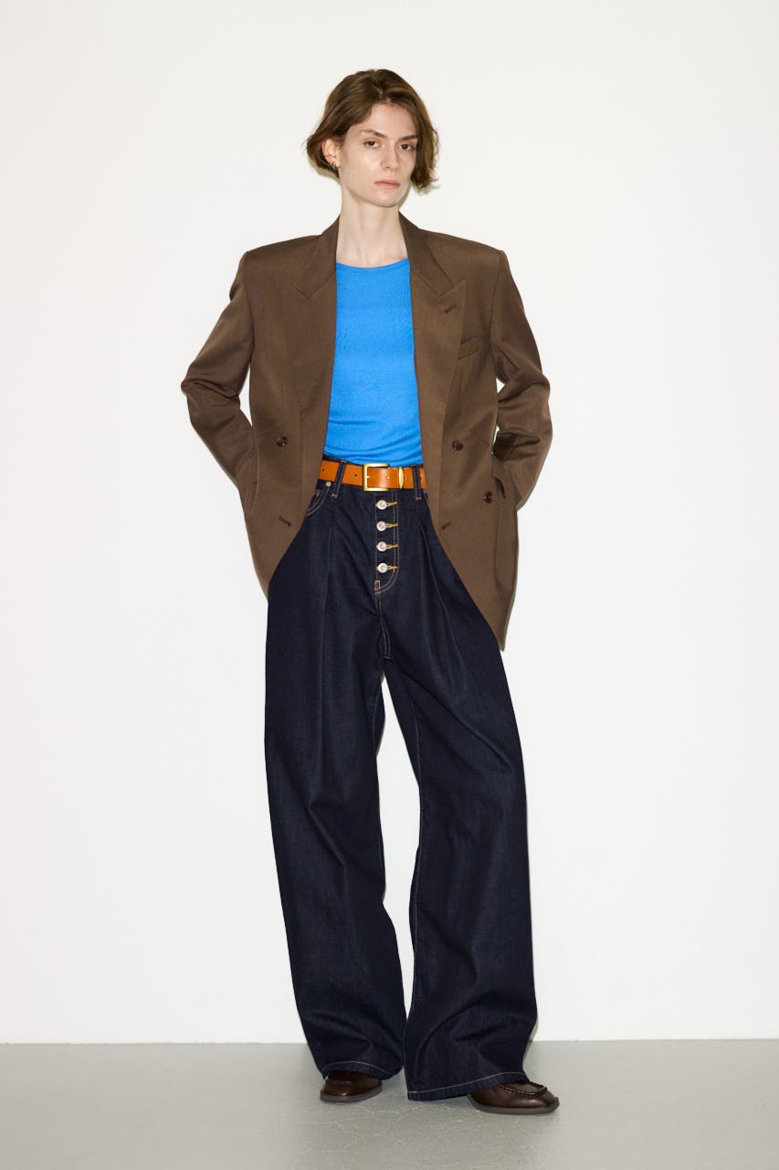 【AW PRE ORDER 第2弾】【THROW】PEAKED LAPEL TAILOR ジャケット BRN FREE
