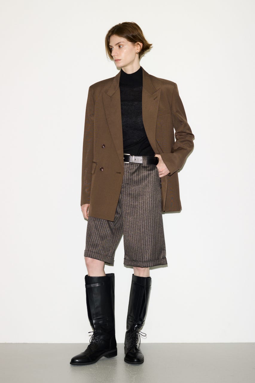 【AW PRE ORDER 第2弾】【THROW】PEAKED LAPEL TAILOR ジャケット BRN FREE