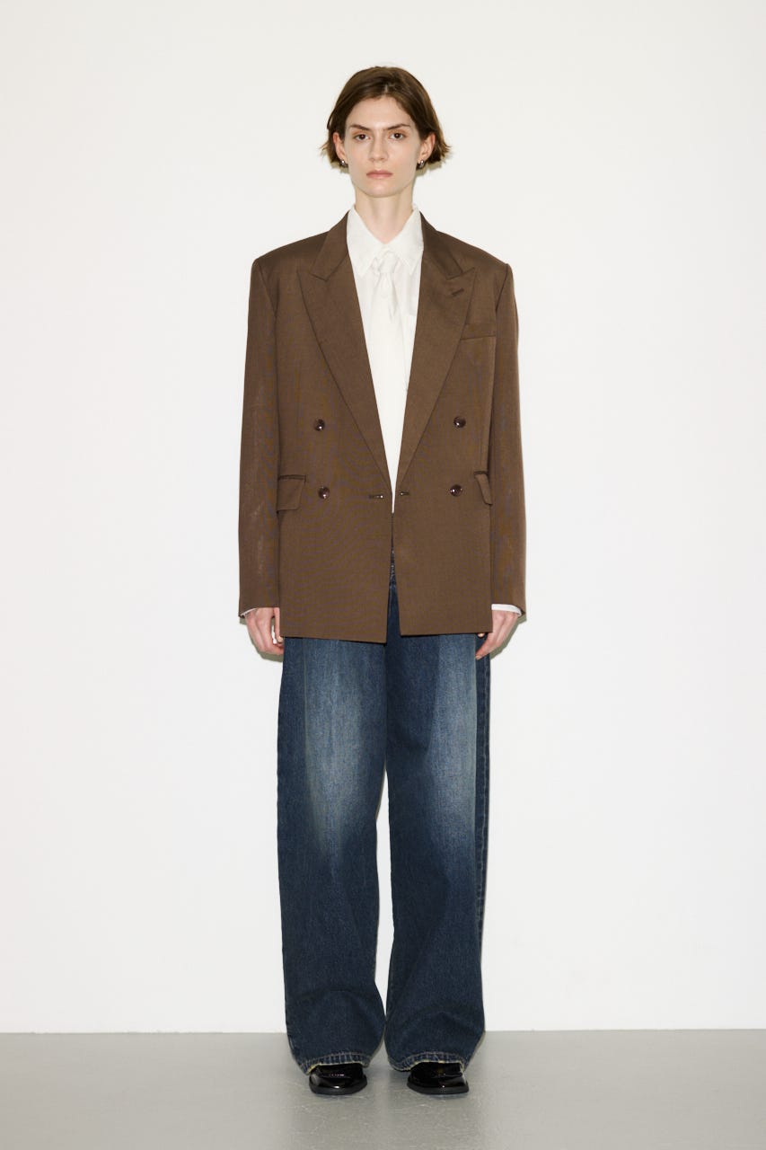 【AW PRE ORDER 第2弾】【THROW】PEAKED LAPEL TAILOR ジャケット BRN FREE