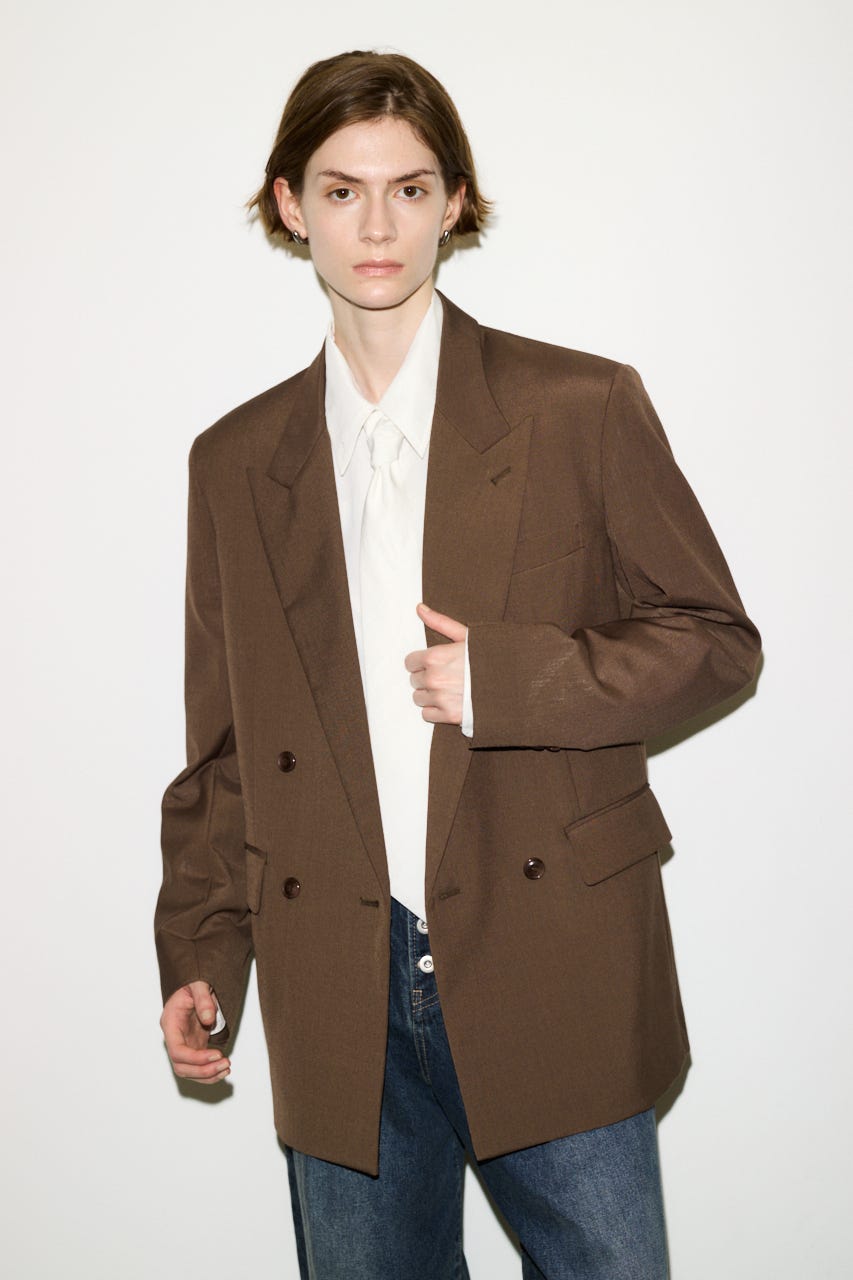 【AW PRE ORDER 第2弾】【THROW】PEAKED LAPEL TAILOR ジャケット BRN FREE