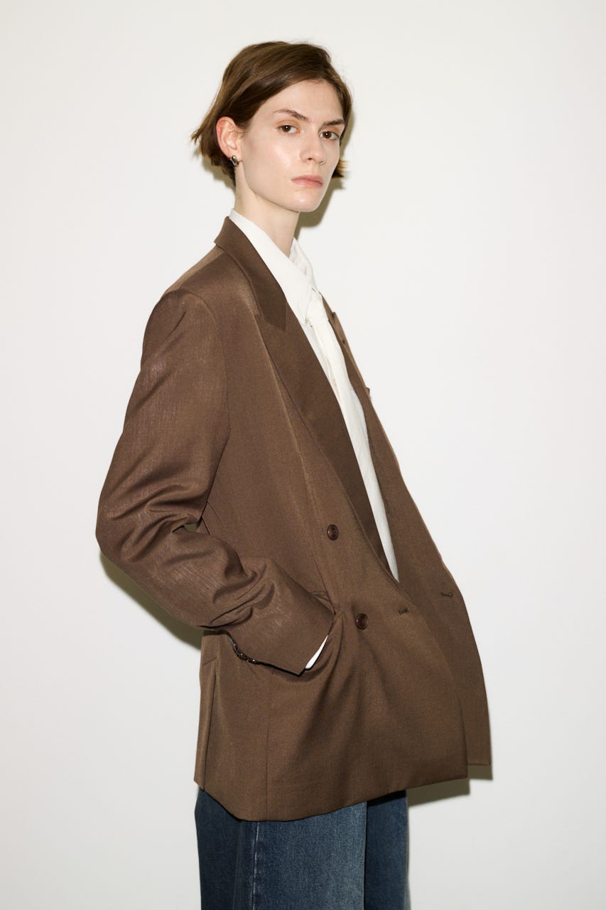 【AW PRE ORDER 第2弾】【THROW】PEAKED LAPEL TAILOR ジャケット BRN FREE