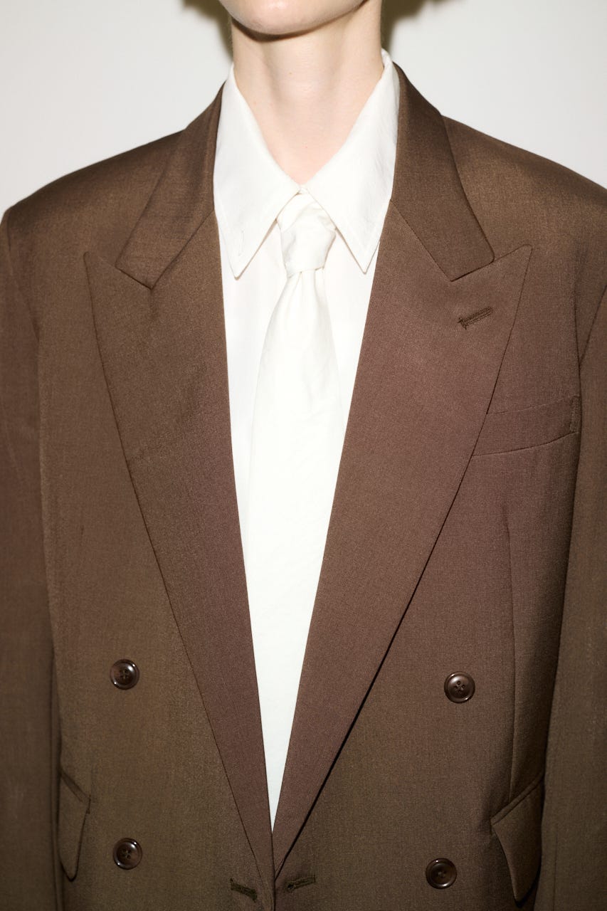 【AW PRE ORDER 第2弾】【THROW】PEAKED LAPEL TAILOR ジャケット BRN FREE