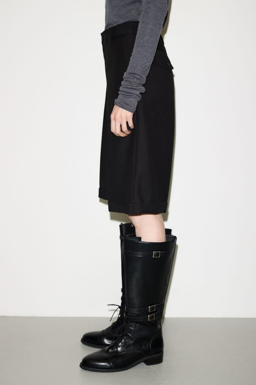 【THROW】MANNISH HALF パンツ BLK 1