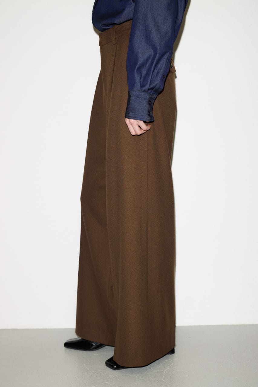 【THROW】TUCKED トラウザー BRN 1
