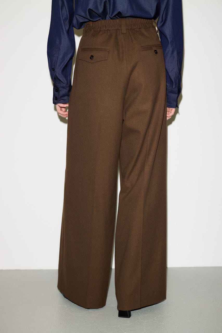 【THROW】TUCKED トラウザー BRN 1
