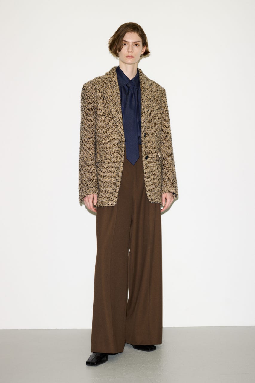 【THROW】TUCKED トラウザー BRN 1