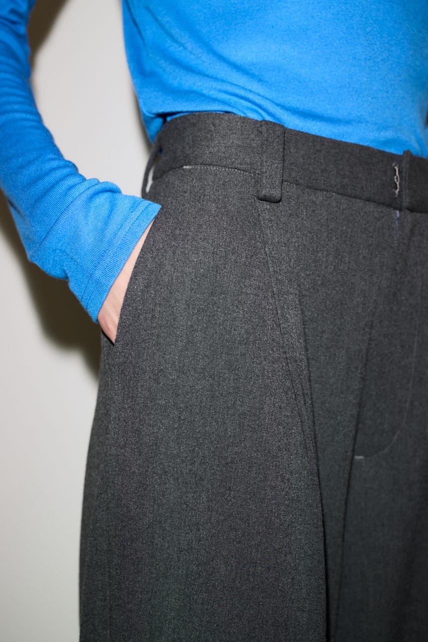 【THROW】TUCKED トラウザー T.GRY 0