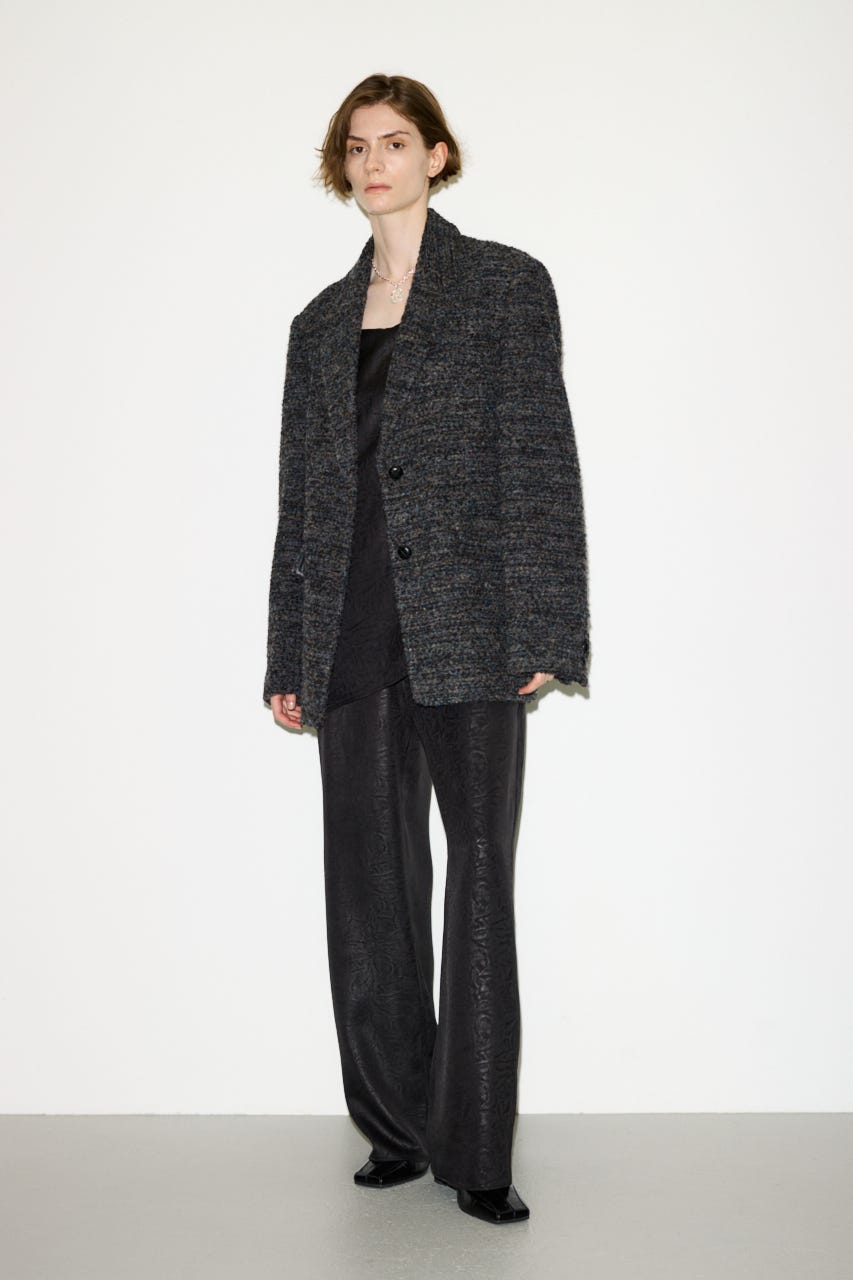 【THROW】WRINKLE SATIN オールインワン BLK FREE