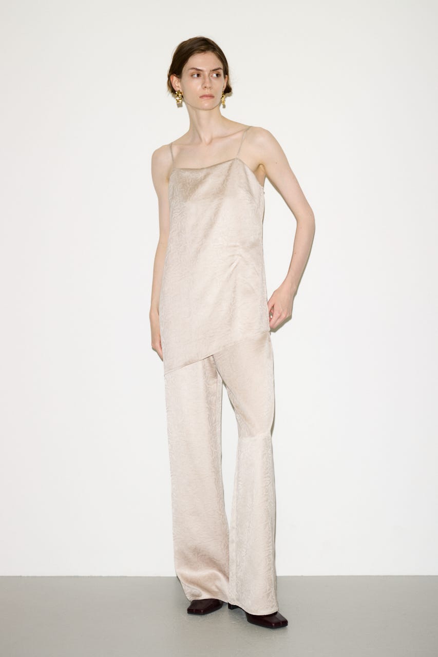 【THROW】WRINKLE SATIN オールインワン IVOY FREE