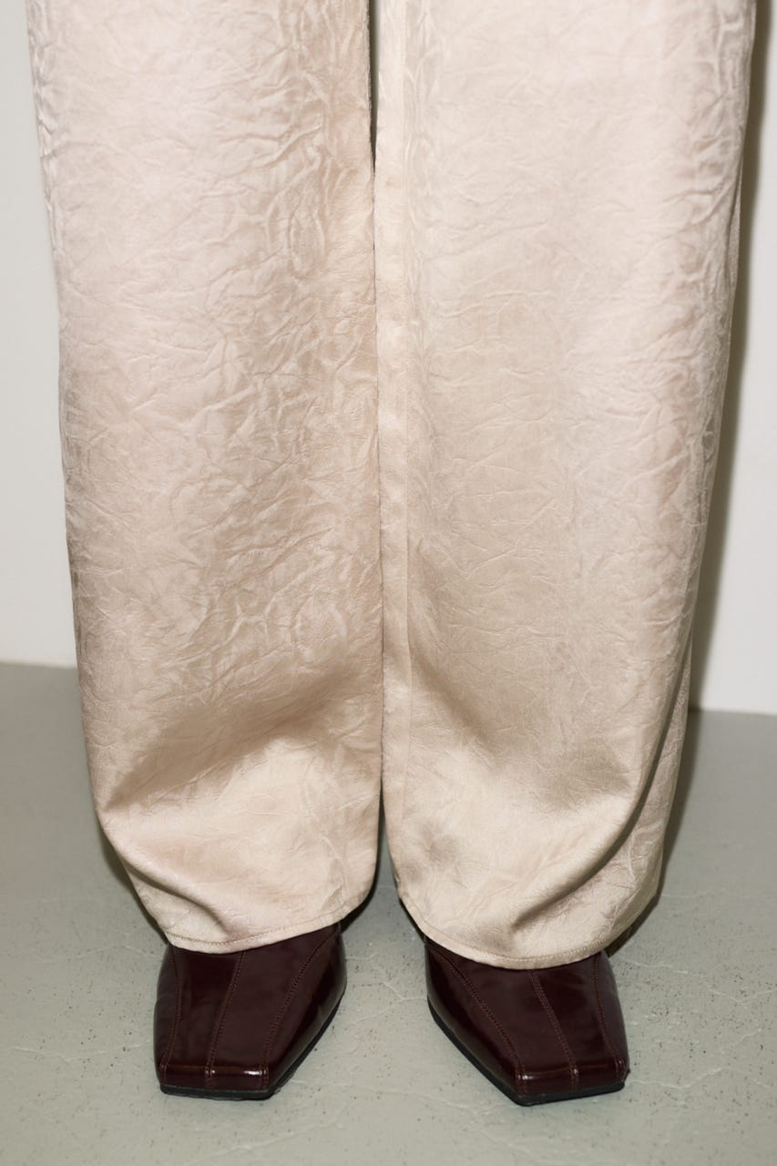 【THROW】WRINKLE SATIN オールインワン IVOY FREE