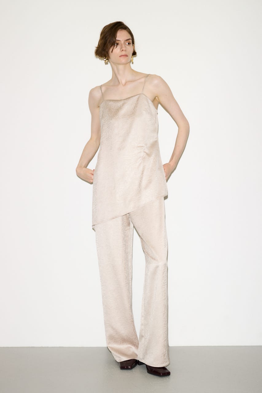 【THROW】WRINKLE SATIN オールインワン IVOY FREE