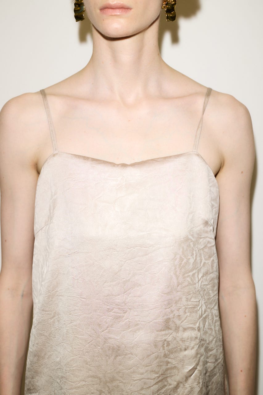 【THROW】WRINKLE SATIN オールインワン IVOY FREE