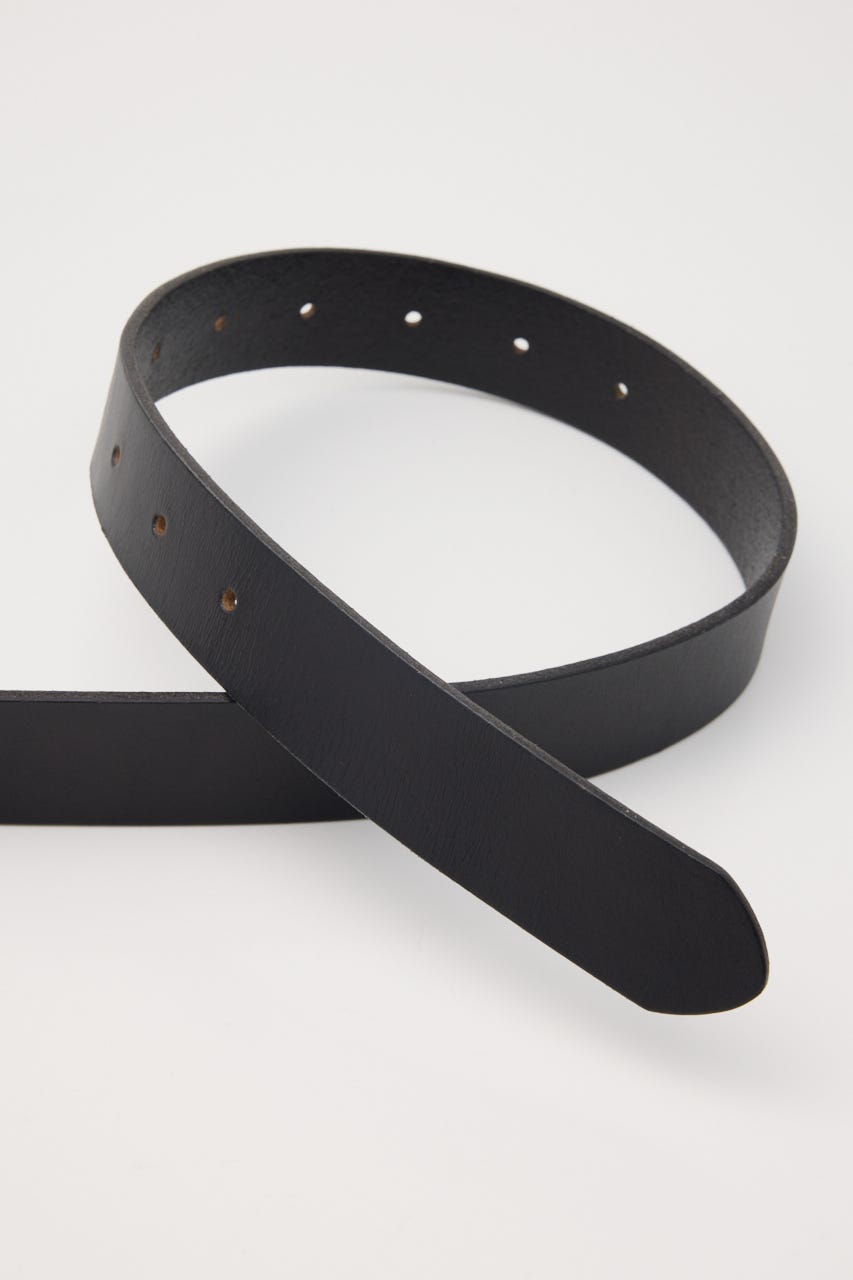 【THROW】COW LEATHER BUCKLE ベルト BLK FREE