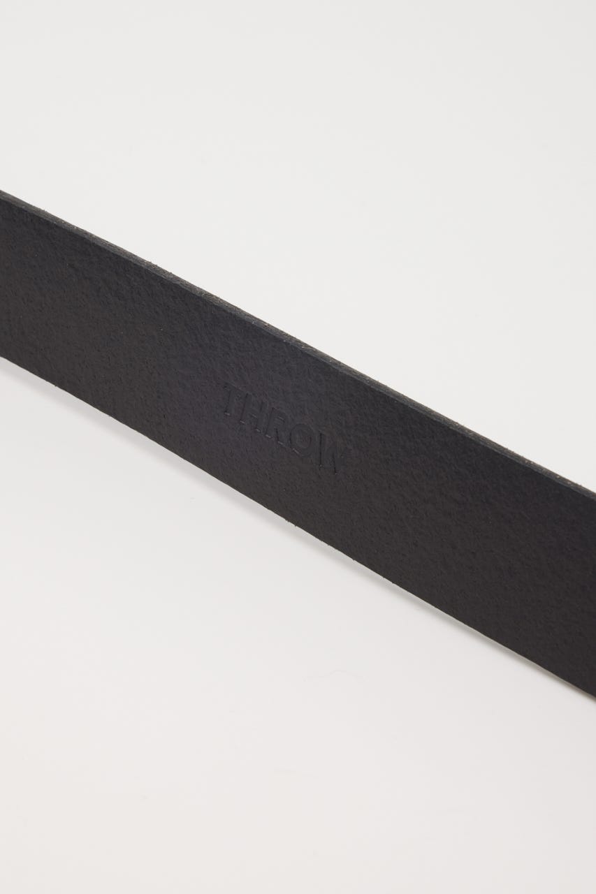 【THROW】COW LEATHER BUCKLE ベルト BLK FREE