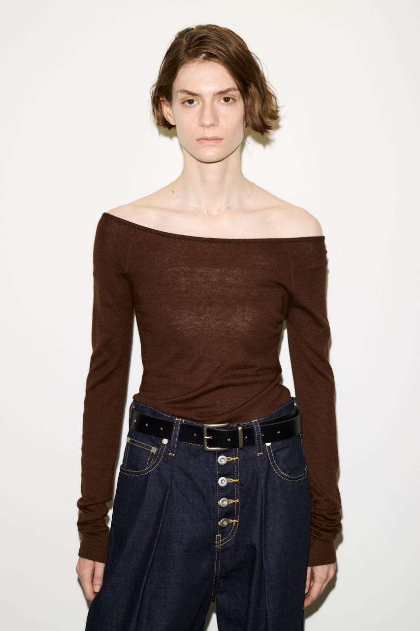 【THROW】COW LEATHER BUCKLE ベルト BLK FREE
