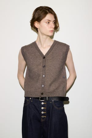 【THROW】2WAY BUTTON KNIT ベスト