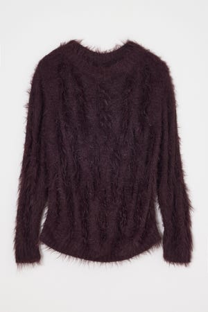 【AW PRE ORDER 第2弾】【THROW】SHAGGY YARN B／N LOOSE ニット