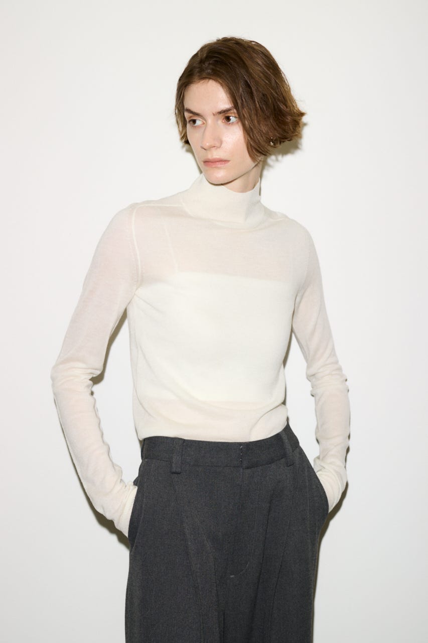 【AW PRE ORDER 第2弾】【THROW】WOOL BLEND HG H／N トップス IVOY FREE