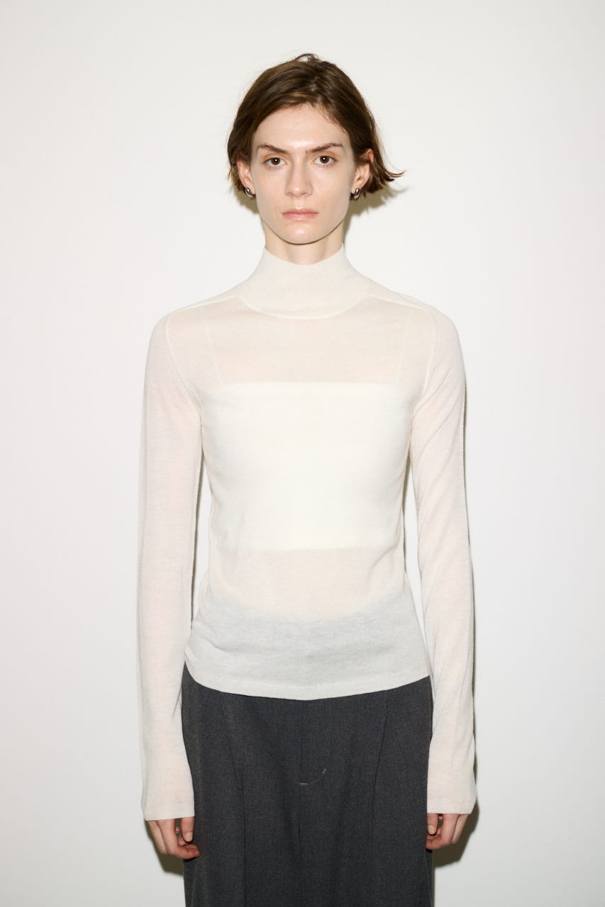【AW PRE ORDER 第2弾】【THROW】WOOL BLEND HG H／N トップス IVOY FREE