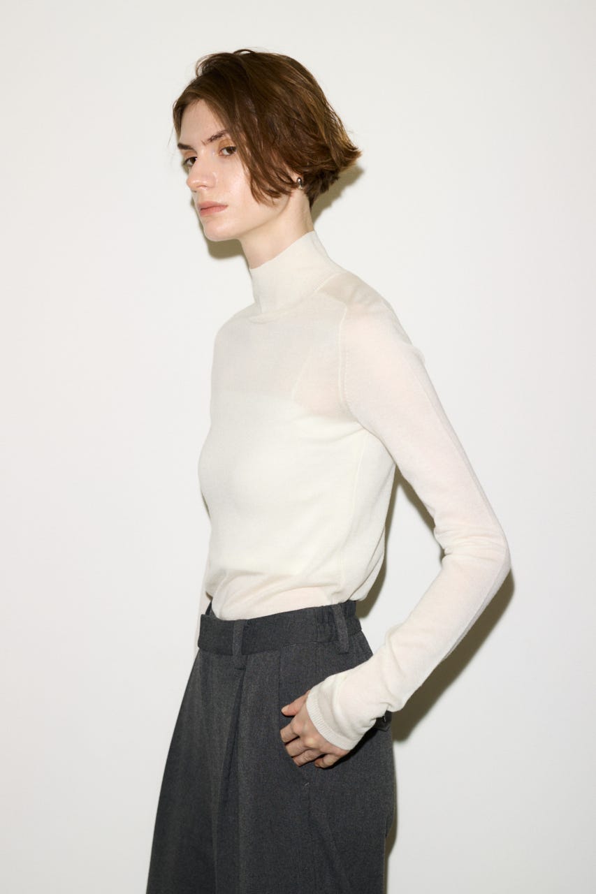 【AW PRE ORDER 第2弾】【THROW】WOOL BLEND HG H／N トップス IVOY FREE