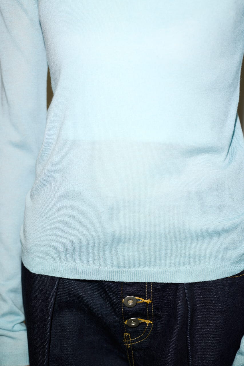 【AW PRE ORDER 第2弾】【THROW】WOOL BLEND HG H／N トップス L/BLU FREE