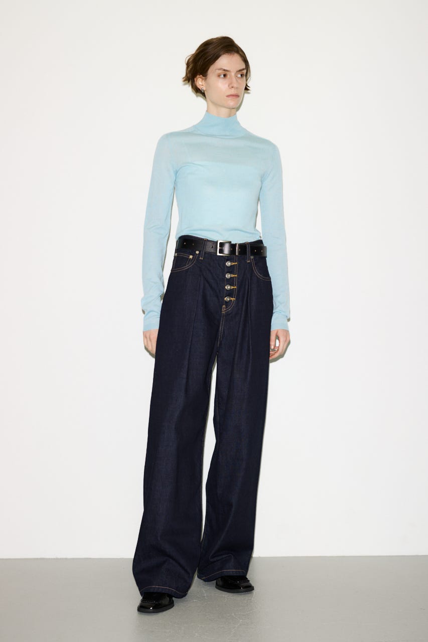 【AW PRE ORDER 第2弾】【THROW】WOOL BLEND HG H／N トップス L/BLU FREE