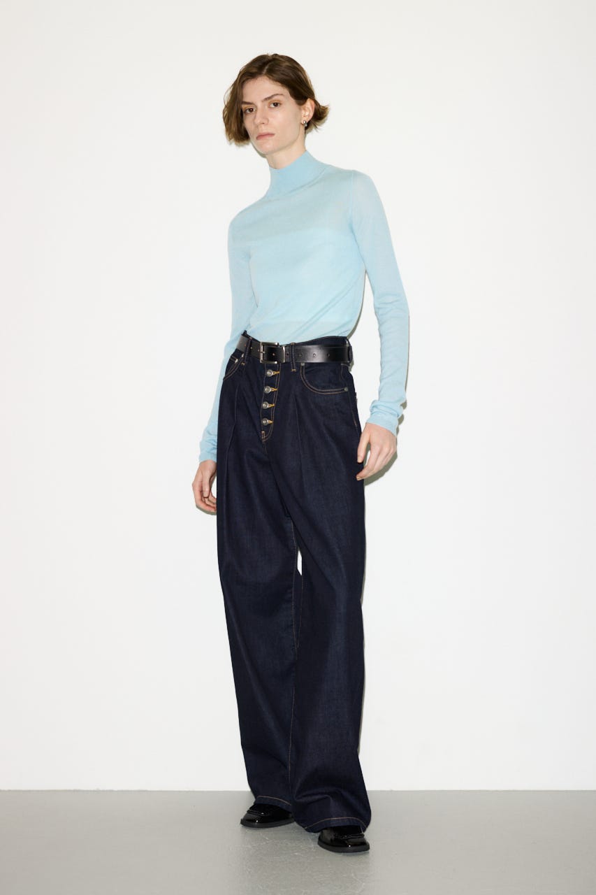 【AW PRE ORDER 第2弾】【THROW】WOOL BLEND HG H／N トップス L/BLU FREE