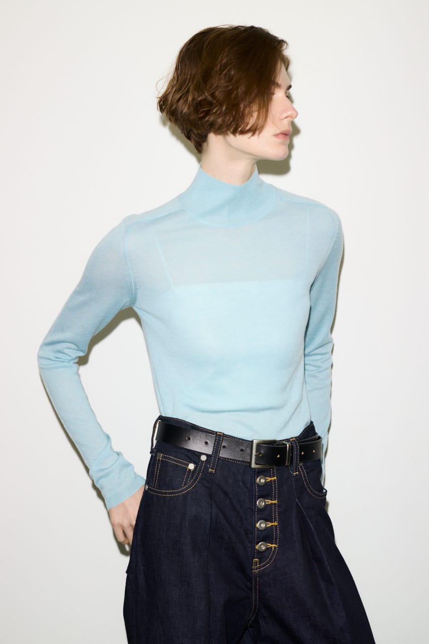 【AW PRE ORDER 第2弾】【THROW】WOOL BLEND HG H／N トップス L/BLU FREE