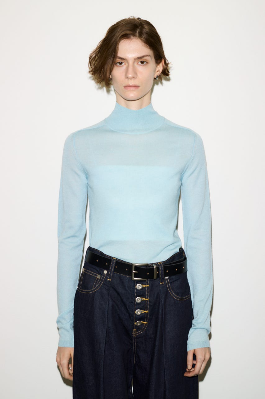 【AW PRE ORDER 第2弾】【THROW】WOOL BLEND HG H／N トップス L/BLU FREE