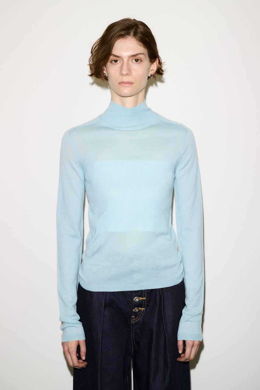 【AW PRE ORDER 第2弾】【THROW】WOOL BLEND HG H／N トップス L/BLU FREE