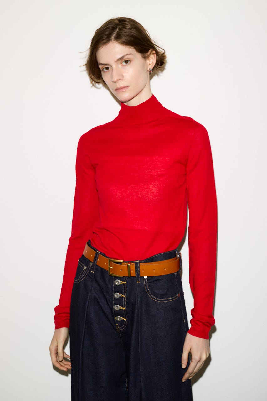 【AW PRE ORDER 第2弾】【THROW】WOOL BLEND HG H／N トップス RED FREE