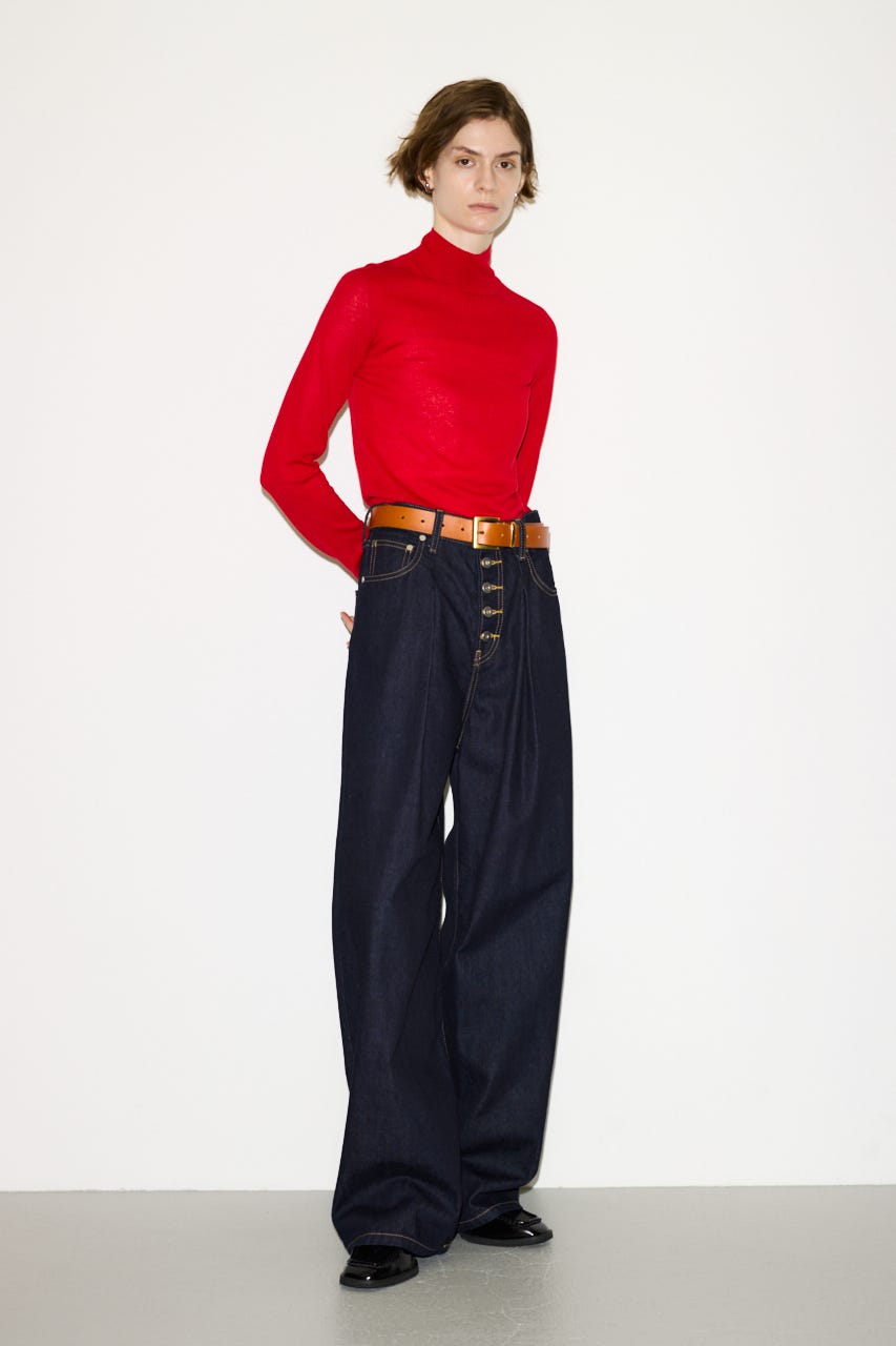 【AW PRE ORDER 第2弾】【THROW】WOOL BLEND HG H／N トップス RED FREE