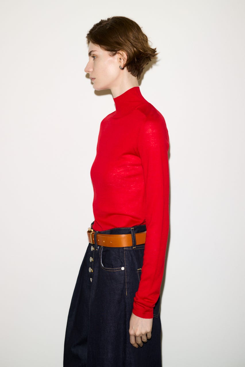 【AW PRE ORDER 第2弾】【THROW】WOOL BLEND HG H／N トップス RED FREE