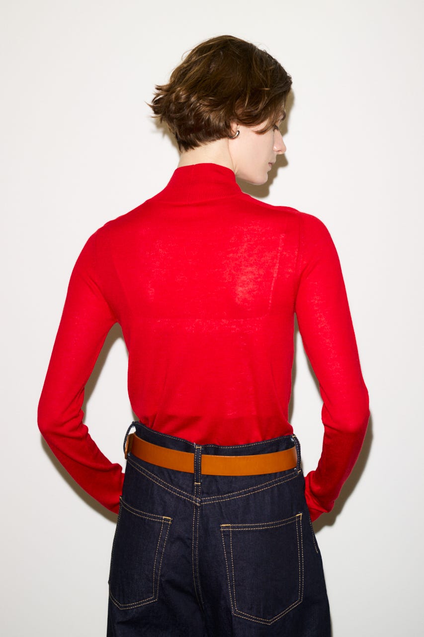 【AW PRE ORDER 第2弾】【THROW】WOOL BLEND HG H／N トップス RED FREE
