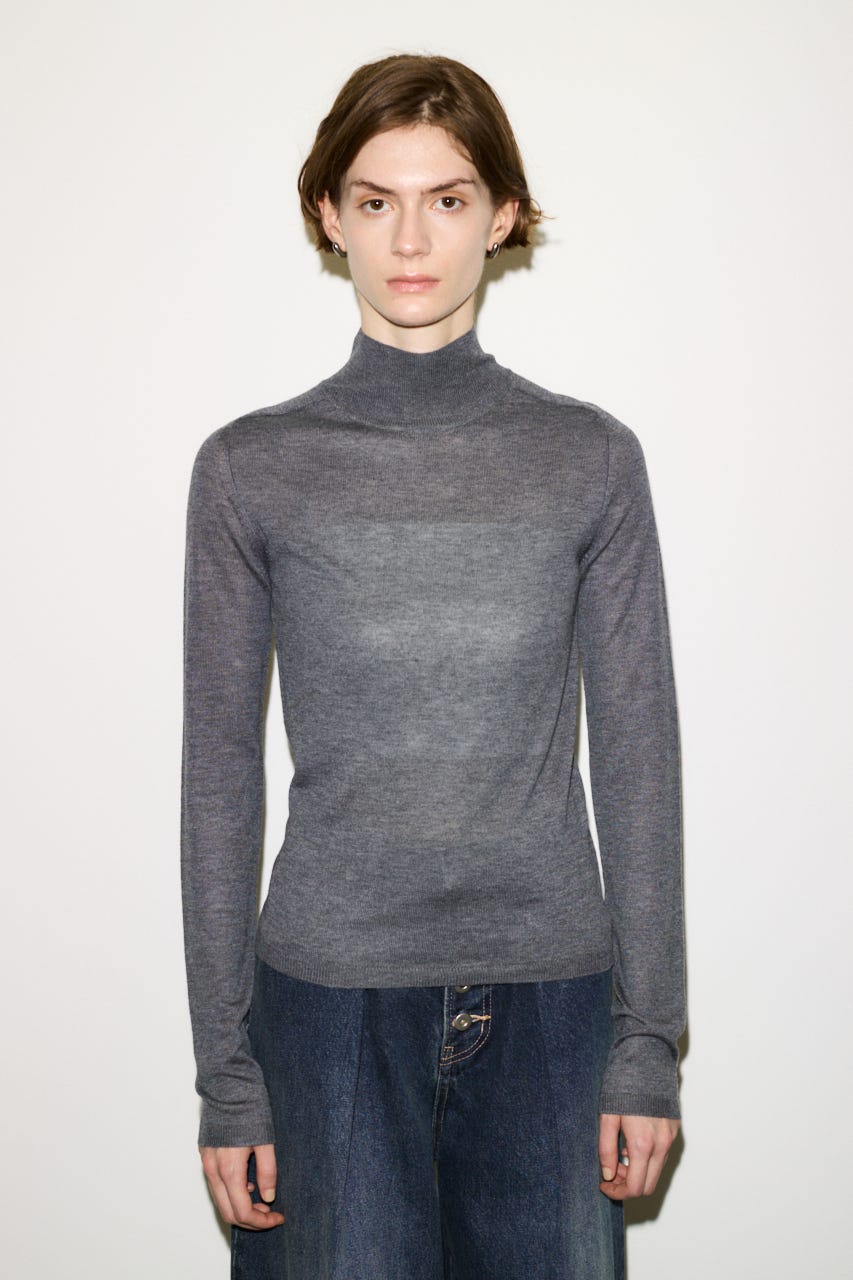 【AW PRE ORDER 第2弾】【THROW】WOOL BLEND HG H／N トップス T.GRY FREE