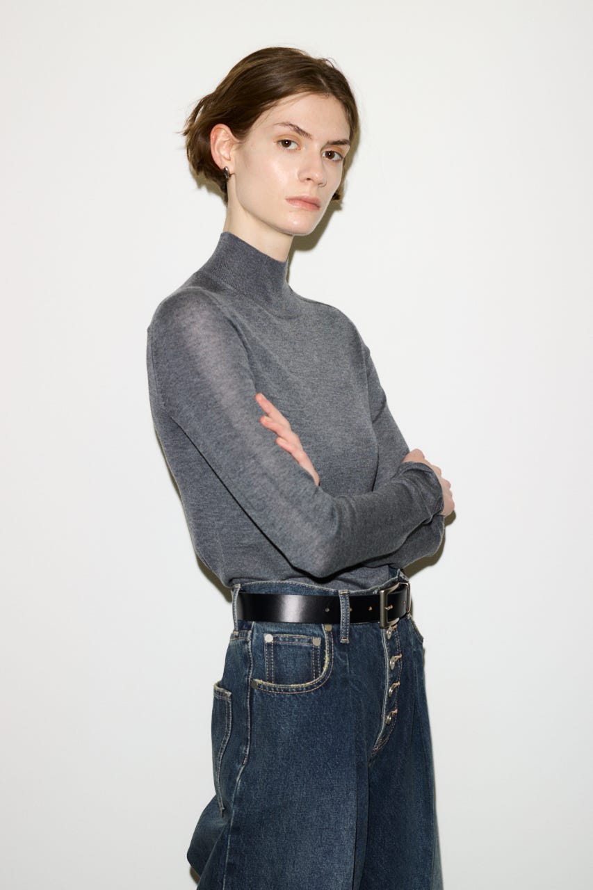 【AW PRE ORDER 第2弾】【THROW】WOOL BLEND HG H／N トップス T.GRY FREE
