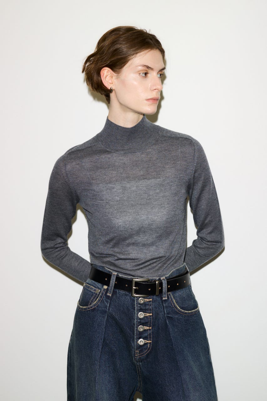 【AW PRE ORDER 第2弾】【THROW】WOOL BLEND HG H／N トップス T.GRY FREE