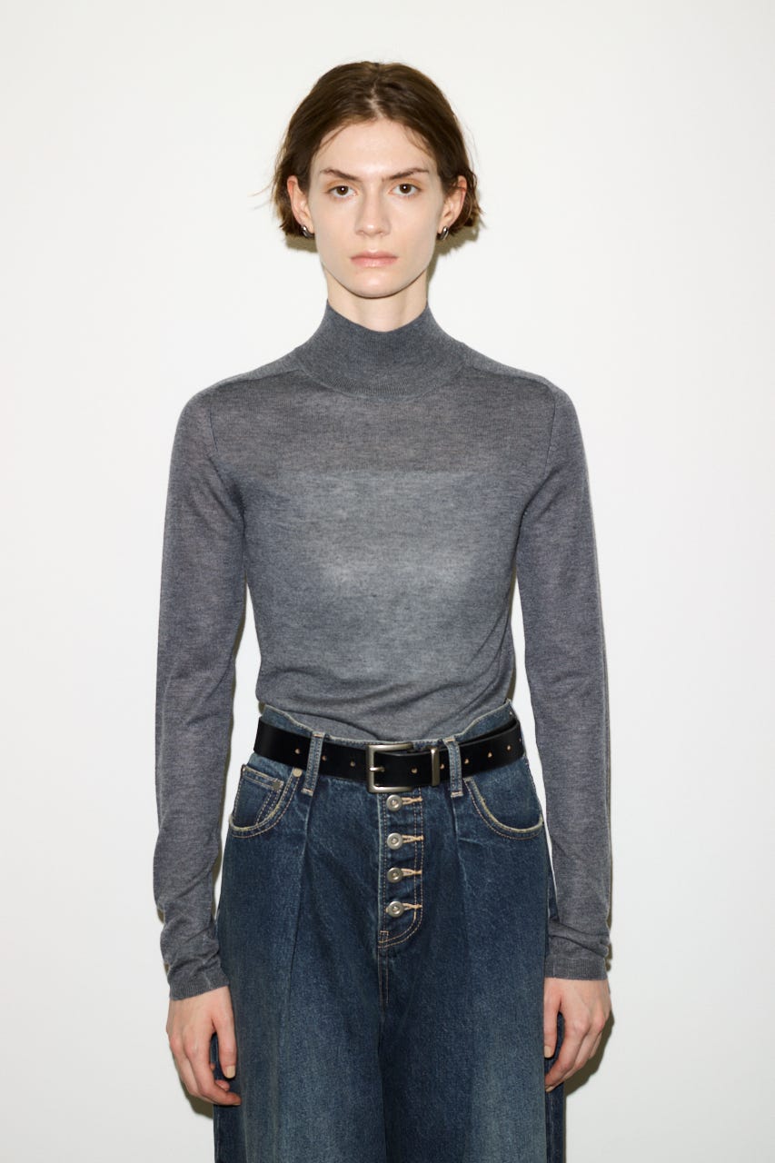 【AW PRE ORDER 第2弾】【THROW】WOOL BLEND HG H／N トップス T.GRY FREE