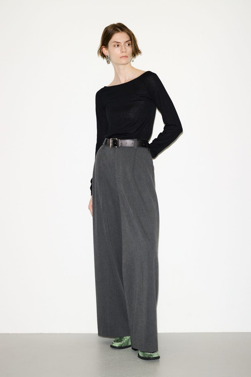 【AW PRE ORDER 第2弾】【THROW】WOOL BLEND HG B／N トップス BLK FREE