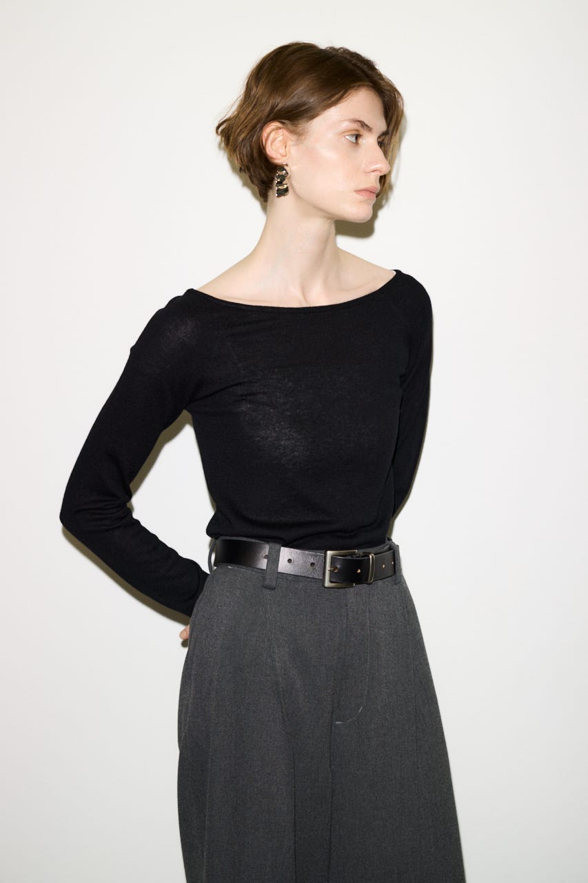【AW PRE ORDER 第2弾】【THROW】WOOL BLEND HG B／N トップス BLK FREE