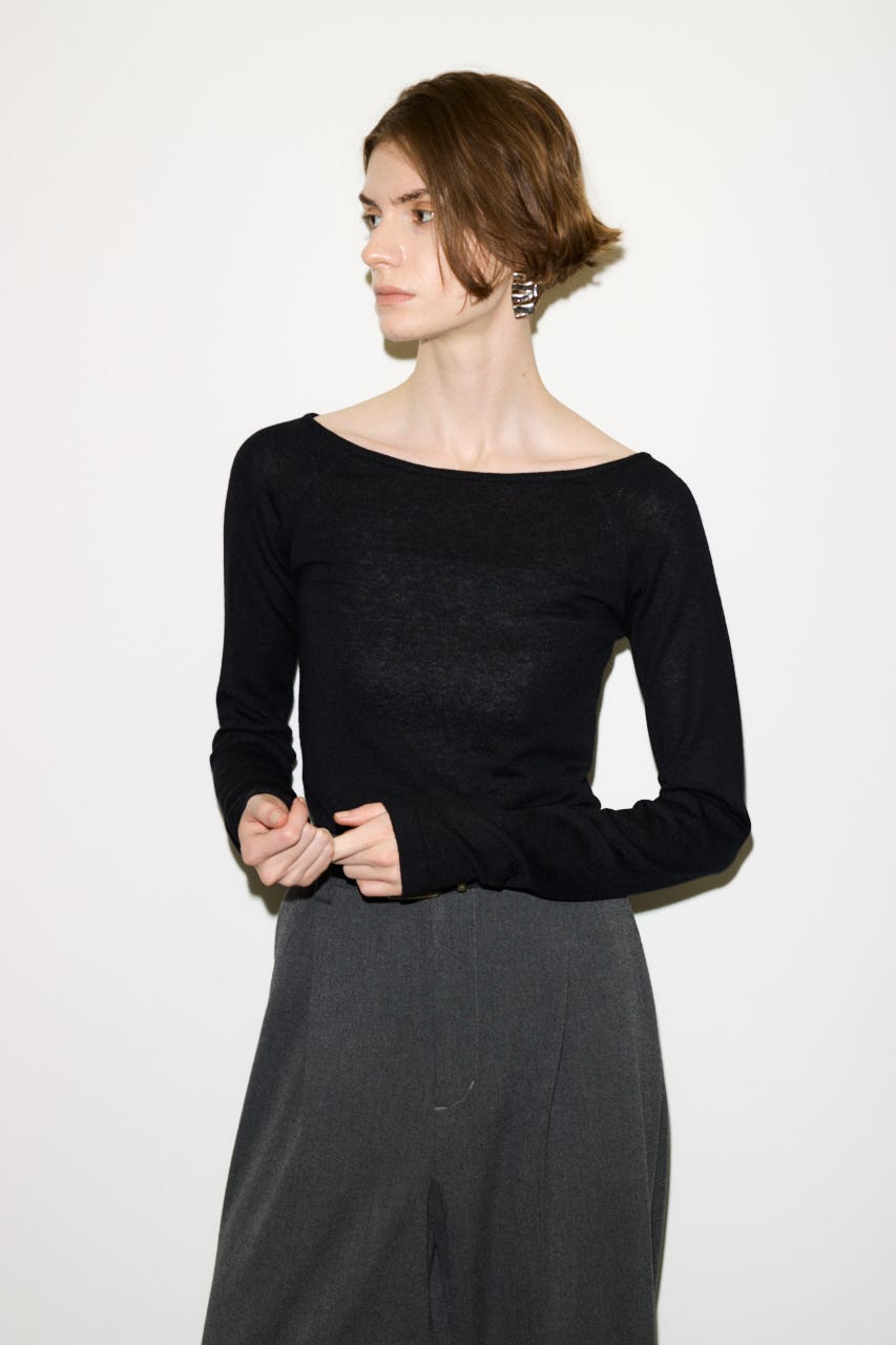 【AW PRE ORDER 第2弾】【THROW】WOOL BLEND HG B／N トップス BLK FREE