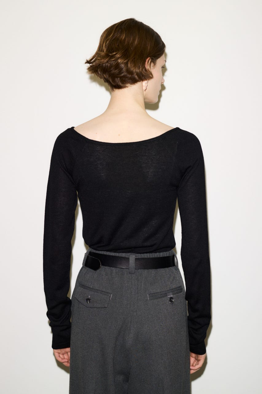 【AW PRE ORDER 第2弾】【THROW】WOOL BLEND HG B／N トップス BLK FREE